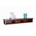 Adams Wall Shelf w/3 Cubbies - Black/Espresso (36x6x5")