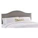 Skyline Furniture North Avenue Queen Upholstered Headboard with Nail Button Trim, Groupie Pewter