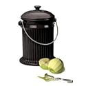 RSVP Stoneware Compost Pail - Black