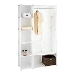 WENKO 2560020100 Kleiderschrank Honey Cube - Steckregalsystem, hochwertiger Kunststoff, 106 x 174 x 34.5 cm, wei�