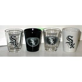 Chicago White Sox Shot Glass Collectible Four Piece Set