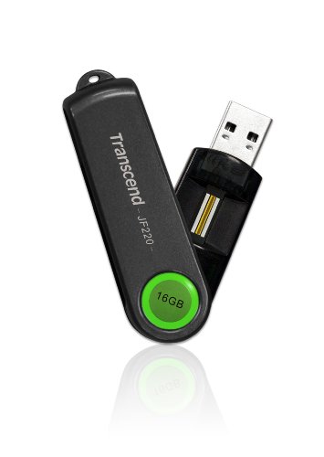 Transcend JetFlash 220 指紋認証機能搭載USBメモリ 16GB TS16GJF220