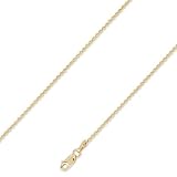 14K Solid Yellow Gold Bead Ball Chain Necklace 1.5mm (3/64) 22