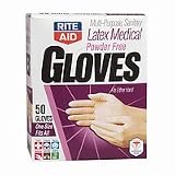 Rite Aid Latex Medical Gloves, Powder Free 50 ea Rite Aid Latex Medical Gloves, Powder Free 50 ea
