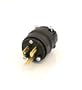 Leviton 515PR 15 Amp, 125 Volt, Rubber Grounding, Plug, Black