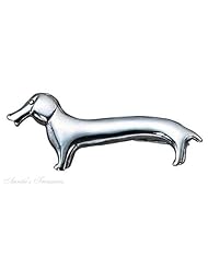 Sterling Silver Daschund Dog Animal Brooch Pin