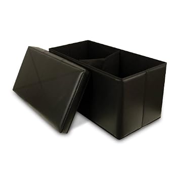 Set A Shopping Price Drop Alert For Bench Faux-Leather Storage Ottoman, Black