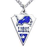 Detroit Lions Chain Necklace & Pewter Pendant - NFL Football Fan Shop Sports Team Merchandise