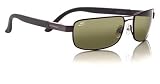 Serengeti Paolo Sunglasses (Satin Medium Gun, 555nm Polarized)