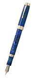 Conway Stewart Sterling Silver Duro Fountain Pen Green Whirl Fine
