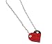 Interchangeable Upcycled LEGO Heart Necklace Black and Red