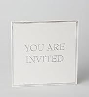 10 Silver Text Invite Cards