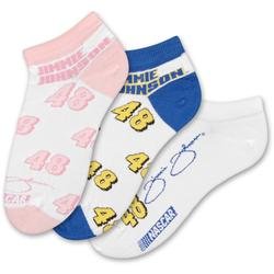Buy For Bare Feet Jimmie Johnson Ladies Socks - 3-Pack - Jimmie Johnson Medium