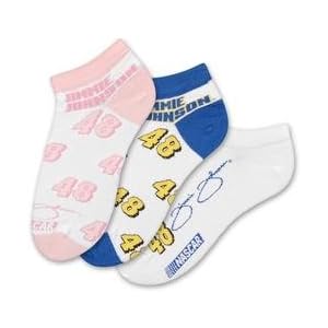 Buy For Bare Feet Jimmie Johnson Ladies Socks - 3-Pack - Jimmie Johnson Medium