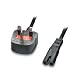 2 Metre UK Stereo Power Cable, Figure 8 connection for Sky, BT Vision, DVD, Blu Ray, Sky Receiver, Radio and More