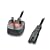 LINDY UK 3 Pin Mains Power Lead (Fig. 8), Black, 2m