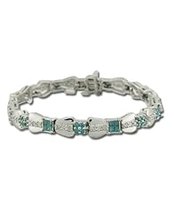 3.90ct TDW Blue Diamond Bracelets