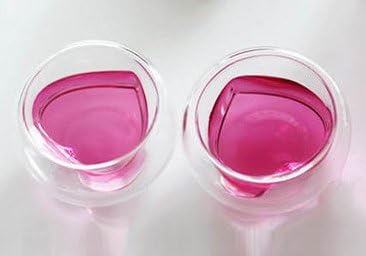 50ml heart-shaped Double Walled Clear Glass Teacup , Heat Resistant , Set of 6