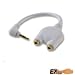 Ex-Pro White iPod / MP3 Headphone splitter - Turn 1 Socket in to 2 - 24K Gold Plated