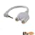 Ex-Pro White iPod / MP3 Headphone splitter - Turn 1 Socket in to 2 - 24K Gold Plated