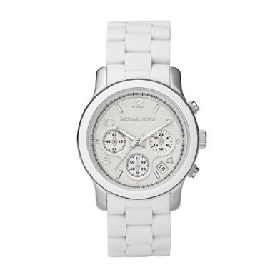 Michael Kors White Polyurethane Chronograph Ladies Watch MK5423