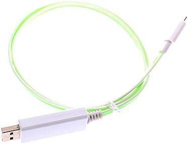 Mr ZHU Universal Visible Flowing Led Light Charging and Sync Cable for Iphone Ipad Ios Color White Cable with Green Led