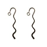 Gun Metal Squiggle Bookmark - Fun Craft Beading Project 3.35 Inches (2)