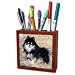   - Dogs Pomeranian - Black and Tan Pomeranian - Tile Pen Holders-5 inch tile pen holder