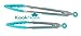 KookNook Premium Silicone Kitchen Tongs Set with Stand for BBQ, Salad, Grilling, Frying, Cooking, 2-Pack (12-inch & 9-inch), Light Blue