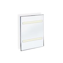 Azar 122021 8-1/2-Inch by 11-Inch Wall Mount Sign Holder with Adhesive Tape, 10 Count