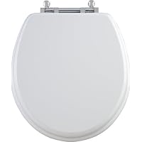 Bemis (Mayfair 86CP) 546CH 000 NextStep Built-in Potty Seat with Non-Tarnish Chrome Hinges, Round, White