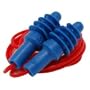 Airsoft Blue Reusable Earplugs With Cord Pair