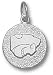 Kansas State Wildcats Solid Sterling Silver Powercat Disk Pendant
