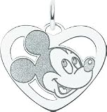 Sterling Silver Disney Mickey Mouse Heart Charm