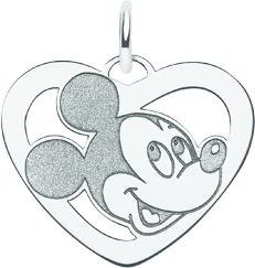 Sterling Silver Disney Mickey Mouse Heart Charm
