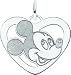 Sterling Silver Disney Mickey Mouse Heart Charm