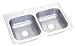 Revere Kitchen Queen 33-by-22-by-6 Inch Double Bowl Drop-In Stainless Steel Kitchen Sink
