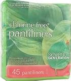 Seventh Generation Chlorine Free Pantiliners -- 45 Pads