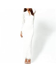 Plus Size Sexy V-neck Short Sleeves Floral Print Lace Polyester Bodycon Dress/Midi Dress 