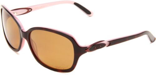 Oakley Women's Obligation Polarized Sport Sunglasses,Pink Havana Frame/Bronze Lens,One Size