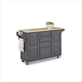Home Styles Kitchen Cart in Gray Finish