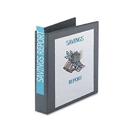 Nonstick Heavy-Duty Round Ring View Binder, 1-1/2 Capacity, Shadow Gray