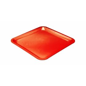 Zak Designs - 0050- 0311E - Assiette carr�e - 26cm - Rouge - Seaside - m�lamine