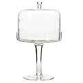 Glass Etched Cake Plate with Lid - 12"