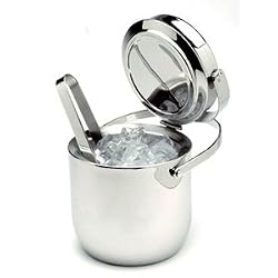 Norpro 18/10 Stainless Steel Ice Bucket W/ Tongs NEW