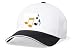Embroidered White Cap - music notes