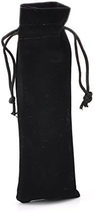 Ainest Wholesale Hot Black Velvet Drawstring Pouches Jewelry Gift Bags 15cm x 5cm 500pcs