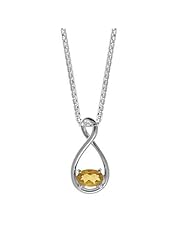 Boma Oval Citrine & Sterling Silver Infinity Necklace