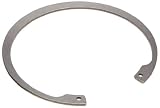 Metric Tapered Section Plain DIN 1.4122 Stainless Steel Axially Assembled Internal Retaining Ring, 19 mm Bore Diameter, 1 mm Thick (Pack of 5)