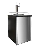 Nostalgia Electrics KRS-6100SS Kegorator Double Tap Beer Keg Fridge, Stainless Steel